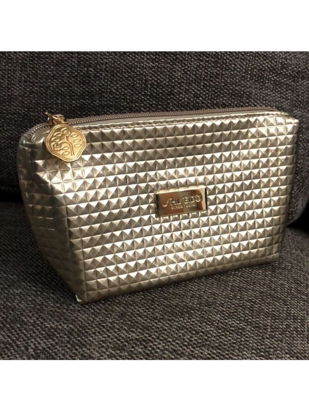 Shiseido Ginza Tokyo Makeup Bag Pouch Golden Small Authentic Luxury New